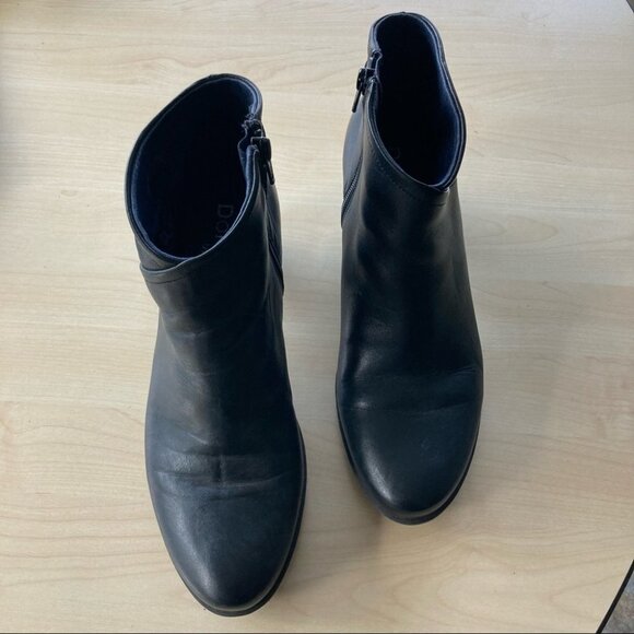 DORKING Sz 40 by Fluchos Made In Spain Inner Zipper Stacked Heel Leather Booties - Picture 2 of 9